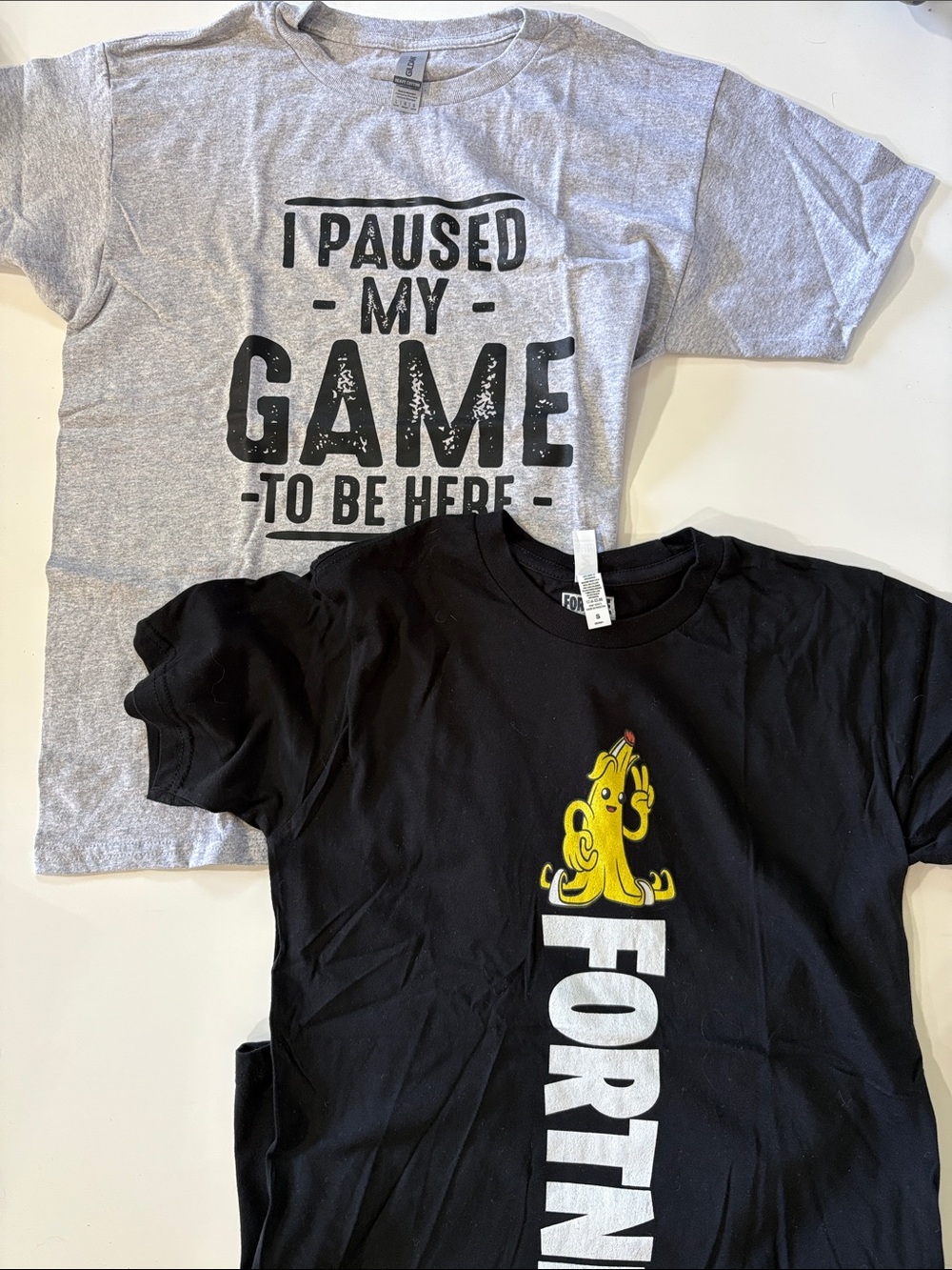 Boys Black Graphic Fortnite Tee & Grey 'I Paused My Game' Tee - 2 Pack